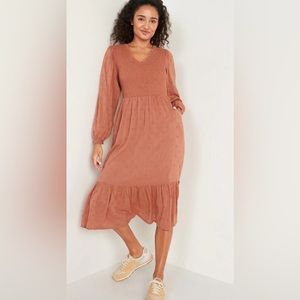Old Navy - Long Sleeve Fit & Flare Midi/Maxie Dress